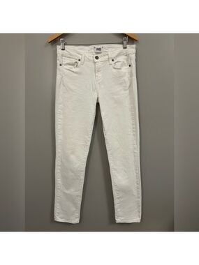 PAIGE Women's White Skyline Ankle Peg Skinny Jeans Size 28